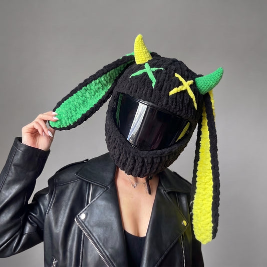 Toxic Devil Bunny Helmet Cover